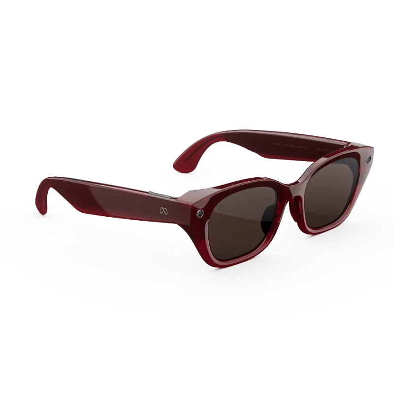 แว่น Meta Capri กรอบ Crimson เลนส์ Polarized Chocolate มุมเฉียงขวา