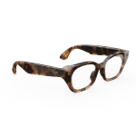 แว่น Meta Capri กรอบ Espresso Tortoise เลนส์ Clear มุมเฉียงขวา