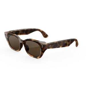 แว่น Meta Capri กรอบ Espresso Tortoise เลนส์ Polarized Brown มุมเฉียงซ้าย