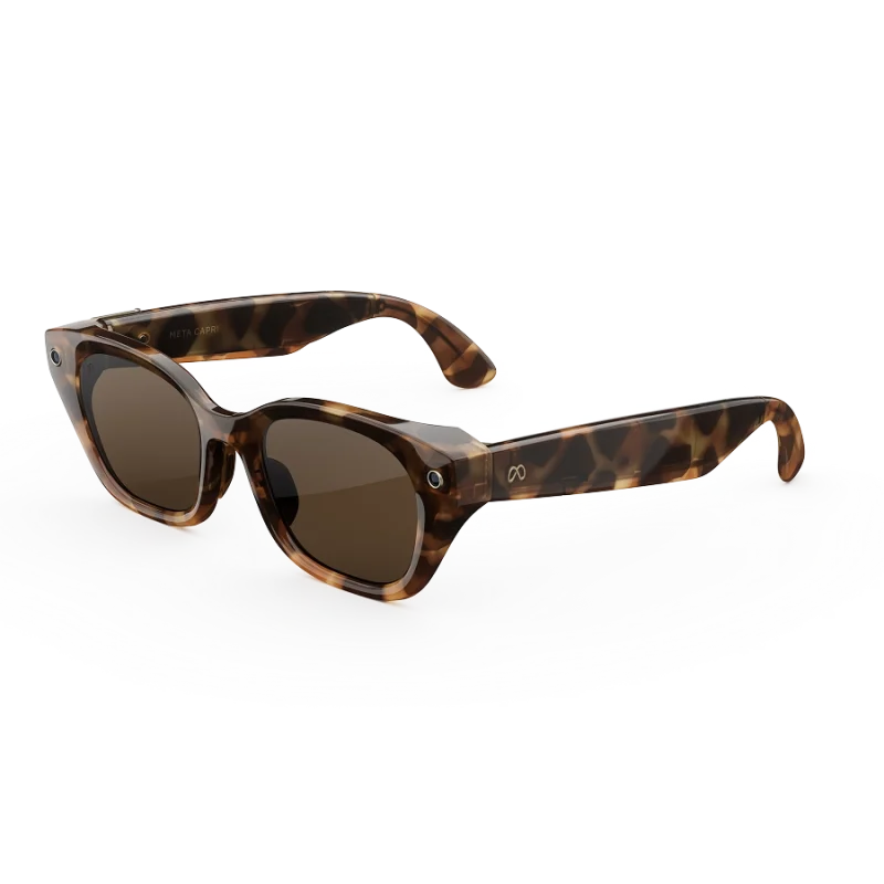 แว่น Meta Capri กรอบ Espresso Tortoise เลนส์ Polarized Brown มุมเฉียงซ้าย