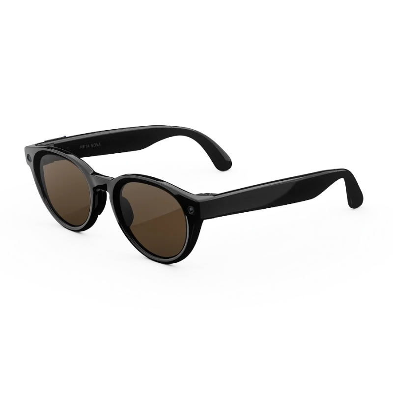 แว่น Meta Nova กรอบ Classic Black เลนส์ Brown มุมเฉียงซ้าย