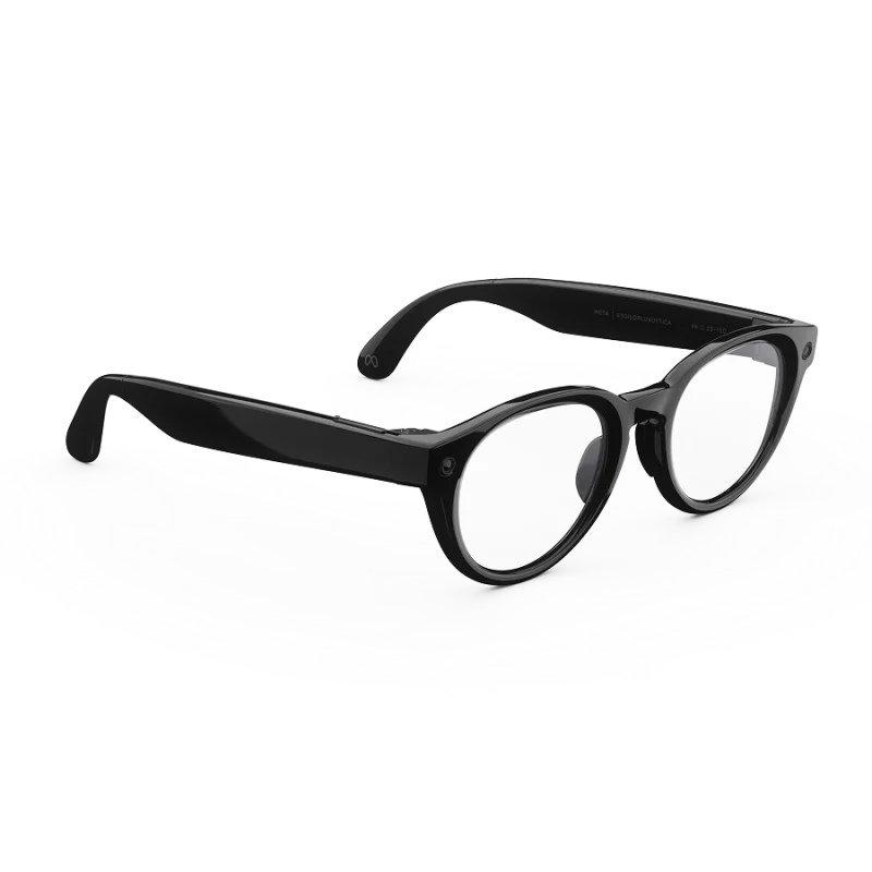 แว่น Meta Nova กรอบ Classic Black เลนส์ Clear มุมเฉียงขวา