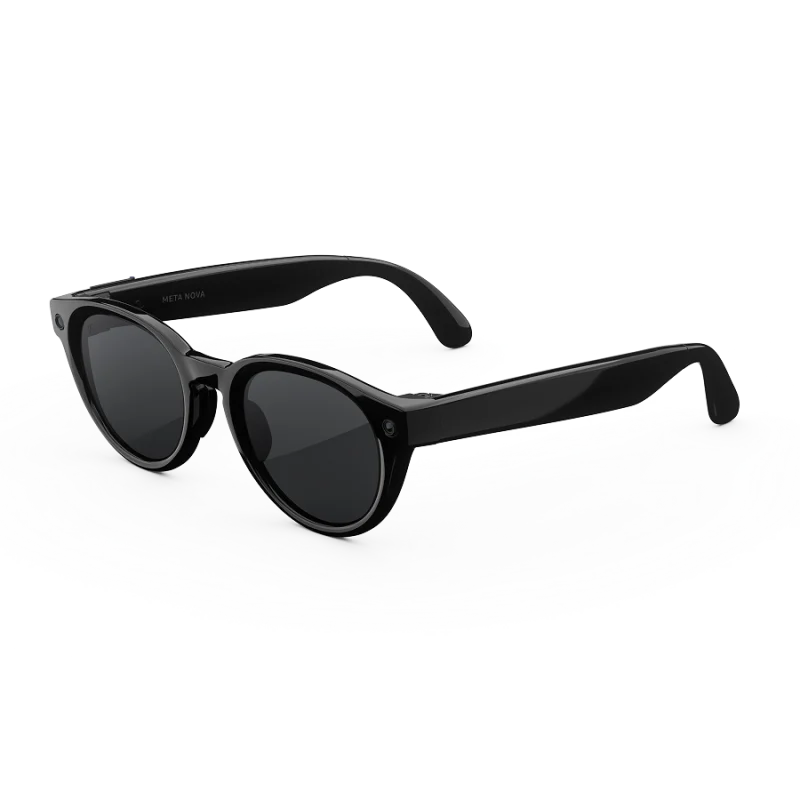 แว่น Meta Nova กรอบ Classic Black เลนส์ Polarized Grey มุมเฉียงซ้าย