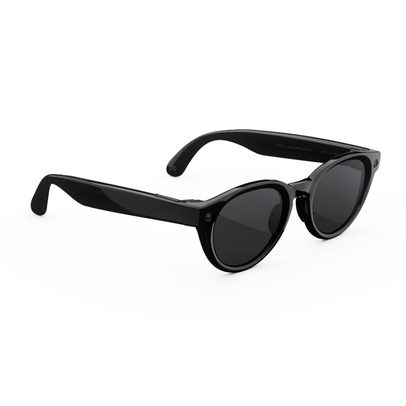 แว่น Meta Nova กรอบ Classic Black เลนส์ Polarized Grey มุมเฉียงขวา
