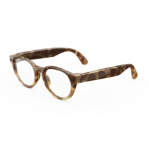 แว่น Meta Nova กรอบ Honey Tortoise เลนส์ Clear มุมเฉียงซ้าย
