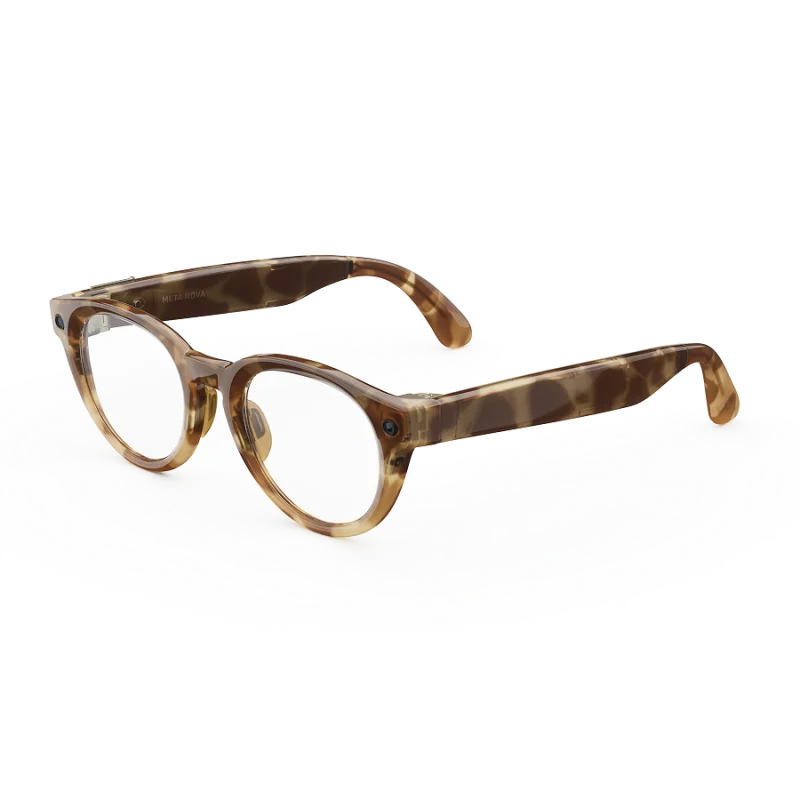 แว่น Meta Nova กรอบ Honey Tortoise เลนส์ Clear มุมเฉียงซ้าย