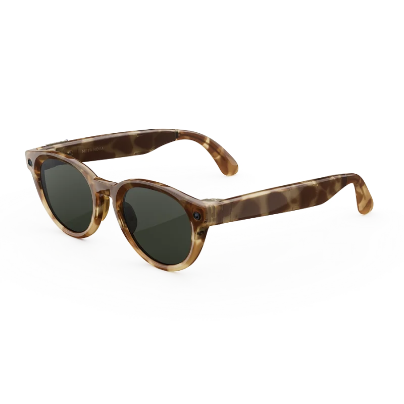 แว่น Meta Nova กรอบ Honey Tortoise เลนส์ Clear to Graphite Green Transitions มุมเฉียงซ้าย
