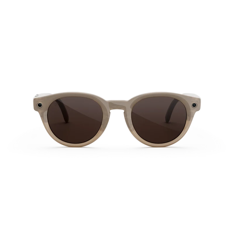 แว่น Meta Nova กรอบ Sandstone เลนส์ Chocolate มุมหน้า