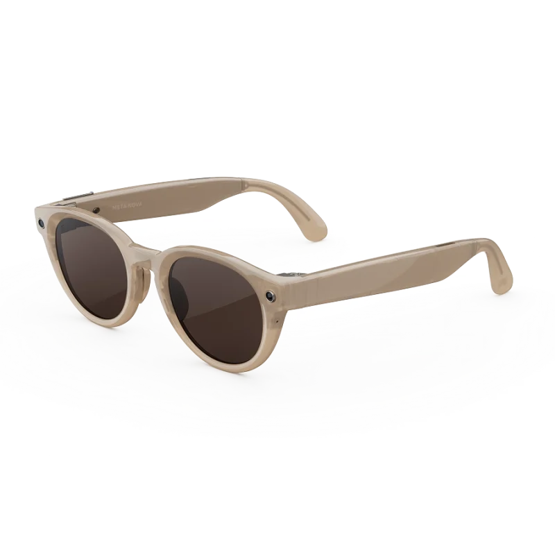 แว่น Meta Nova กรอบ Sandstone เลนส์ Chocolate มุมเฉียงซ้าย