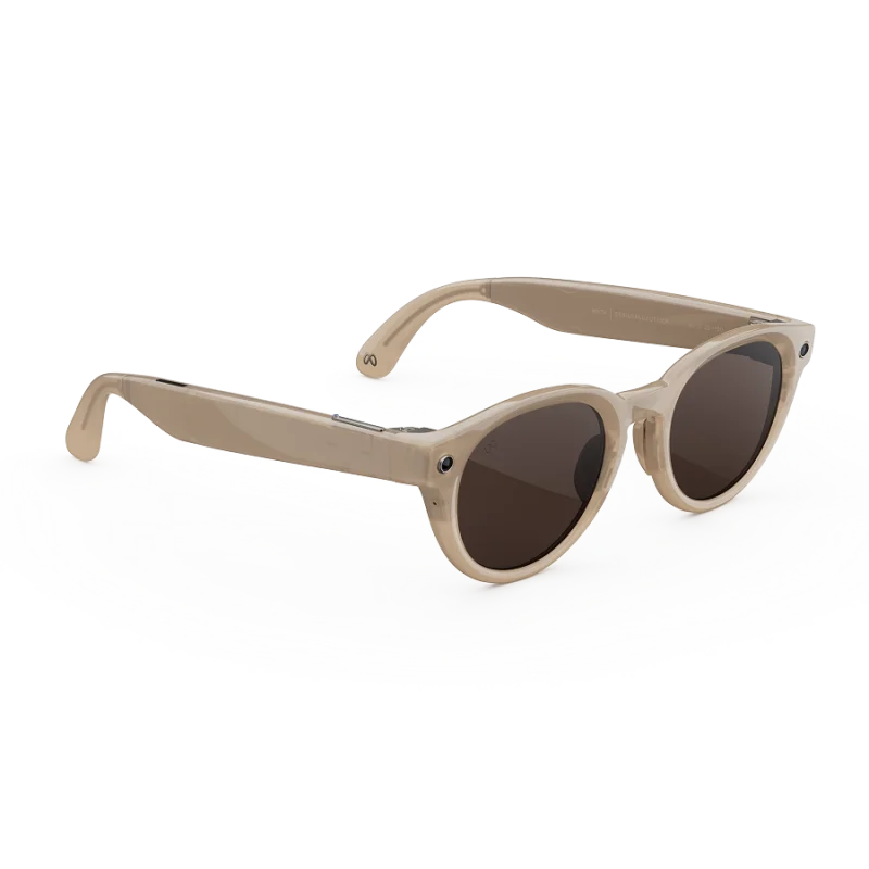 แว่น Meta Nova กรอบ Sandstone เลนส์ Chocolate มุมเฉียงขวา