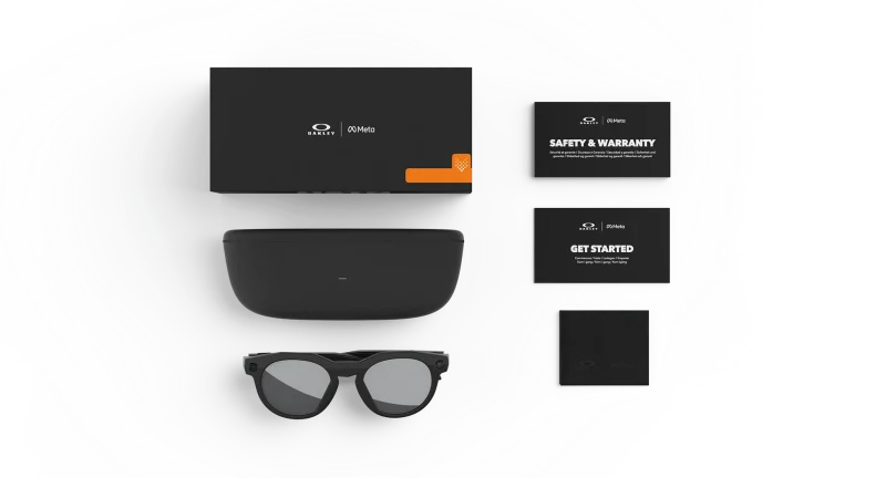 Oakley Meta HSTN OW8002-03 Black Prizm Black Polarized พร้อมเคสชาร์จและอุปกรณ์ในชุด