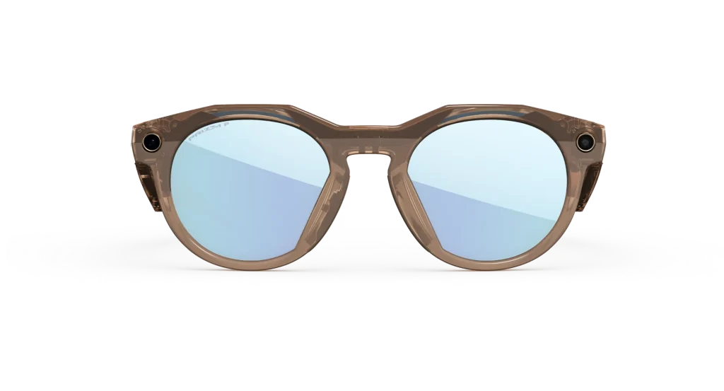 Oakley Meta HSTN Brown Smoke / Prizm Deep Water Polarized มุมด้านหน้า