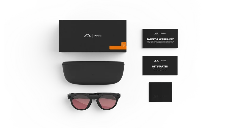Oakley Meta HSTN OW8002-09 Black Prizm Dark Golf พร้อมเคสชาร์จและอุปกรณ์ในชุด