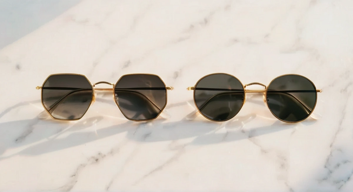 Rayban Hexagonal กับ Round Metal เปรียบเทียบแว่นกันแดดทรงกลม