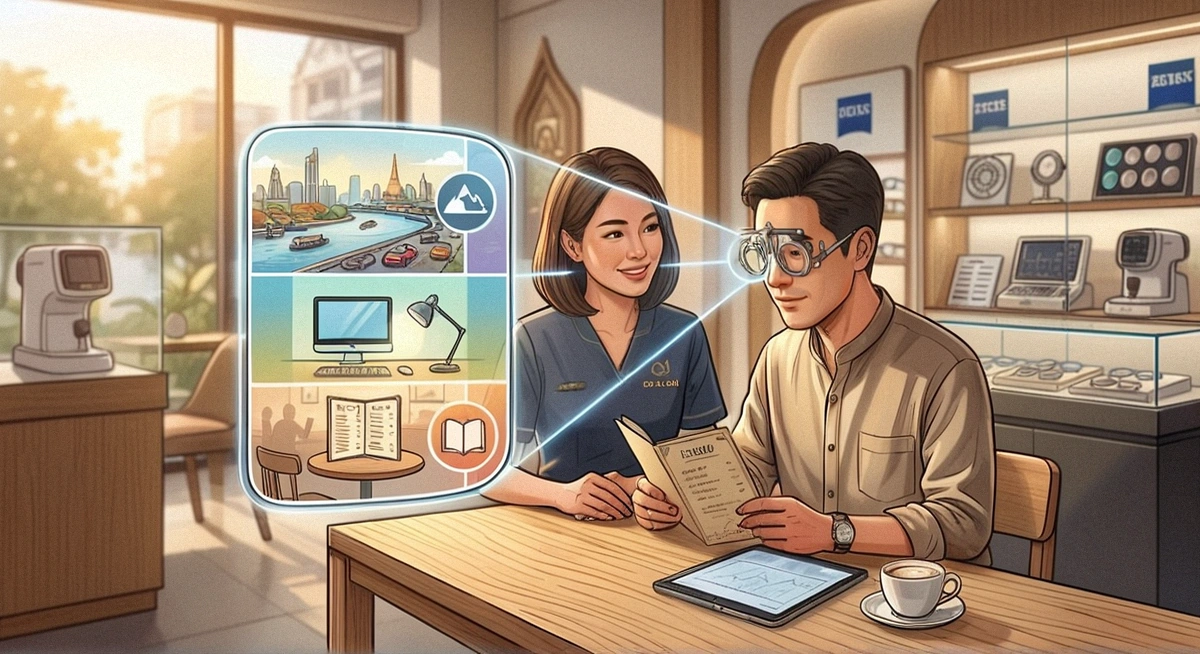เลนส์โปรเกรสซีฟกับสายตายาวตามอายุ ต่างกันยังไง progressive featured