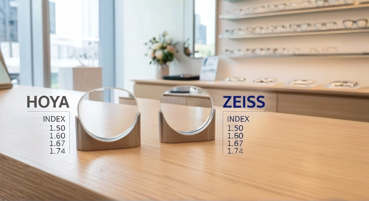 เลนส์ ZEISS กับ Hoya ต่างกันยังไง เทียบโปรเกรสซีฟ SmartLife กับ Hoyalux iD และเคลือบผิว DuraVision กับ Hi-Vision Hoya vs ZEISS lens comparison featured image