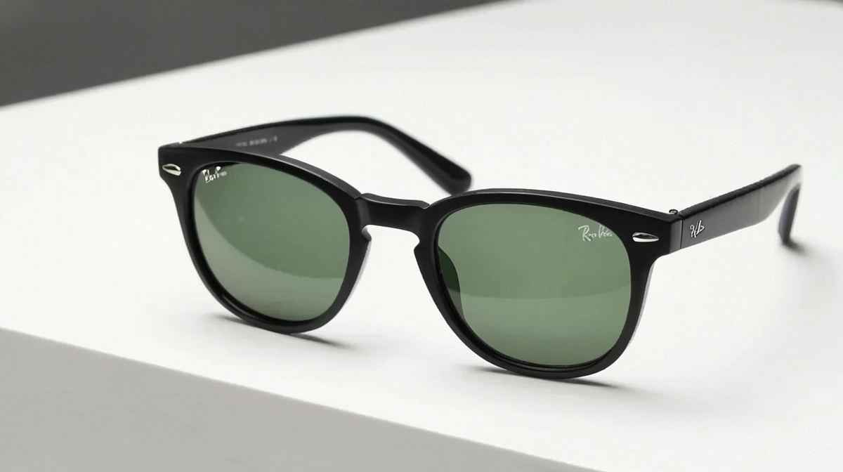 Rayban Bill One RB2205 รีวิว คู่มือเลือกขนาด รูปหน้า และ Low Bridge Fit สำหรับคนไทย Rayban Bill One RB2205 แว่นกันแดดกรอบ acetate สีดำ เลนส์กระจกสีเขียว สำหรับคนไทย