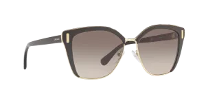 แว่นกันแดด Prada PR56TS-DHO3D0 Brown/Pale Gold quarter