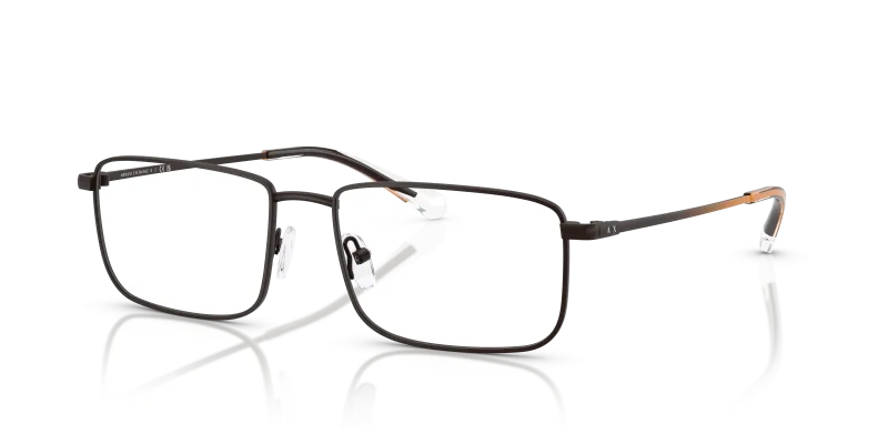 กรอบแว่นสายตา Armani Exchange AX1069-6003 Matte Gunmetal แว่นสายตา Armani Exchange AX1069-6003 มุมเฉียง กรอบโลหะทรงสี่เหลี่ยมสีกันเมทัลด้านแบบเต็มขอบ สำหรับผู้ชาย