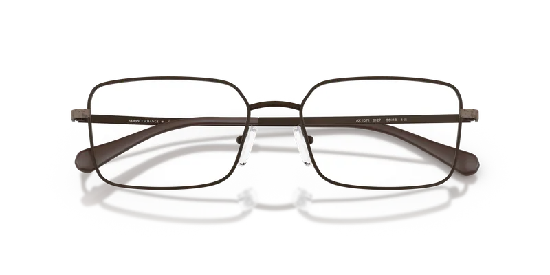 แว่นสายตา Armani Exchange AX1071-6127 close-up ด้านหน้า สีน้ำตาลเข้มด้าน