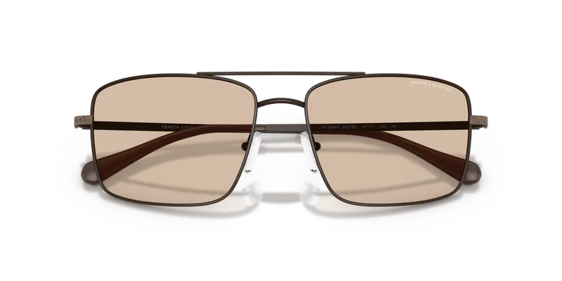 แว่นกันแดด Armani Exchange AX2054S-612793 close-up ด้านหน้า เลนส์สีน้ำตาลอ่อน