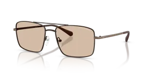 แว่นกันแดด Armani Exchange AX2054S-612793 มุมเฉียง กรอบนักบินโลหะสีน้ำตาลเข้มด้าน เลนส์สีน้ำตาลอ่อน สำหรับผู้ชาย