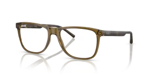 แว่นสายตา Armani Exchange AX3048F-8358 มุมเฉียง กรอบอะซิเตทสีเขียวใสมันเงาทรงหมอน สำหรับผู้ชาย