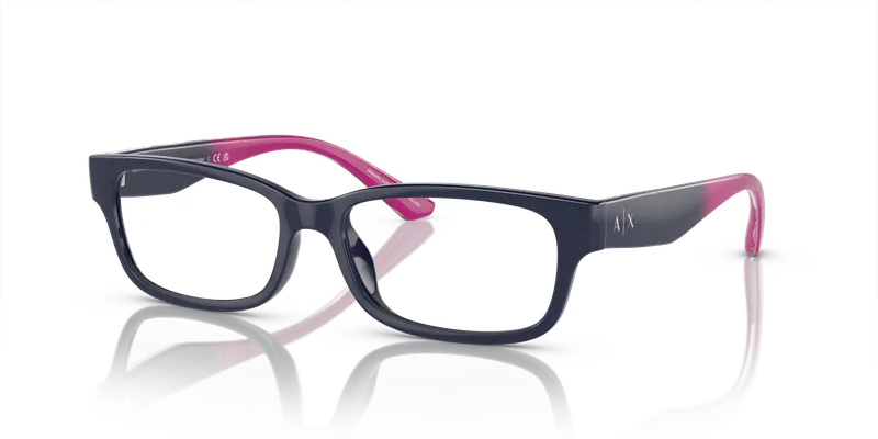 แว่นสายตา Armani Exchange AX3107U-8192 น้ำเงินประกาย ทรงสี่เหลี่ยม (Rectangle) ฉีด มุมสามส่วน