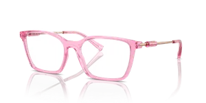 แว่นสายตา Armani Exchange AX3113F-8350 มุมเฉียง กรอบอะซิเตทสีวอเตอร์เมลอนมันเงาทรงหมอน สำหรับผู้หญิง