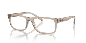 แว่นสายตา Armani Exchange AX3115F-8344 มุมเฉียง กรอบสี่เหลี่ยมผืนผ้าสีน้ำตาลโปร่งใสประกาย สำหรับผู้ชาย