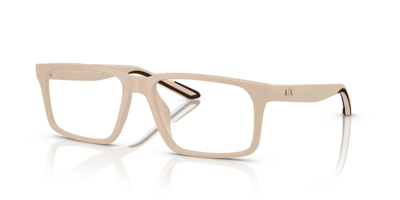 กรอบแว่นสายตา Armani Exchange AX3118U-8361 Matte Beige แว่นสายตา Armani Exchange AX3118U-8361 เบจด้านเต็มขอบ สำหรับผู้ชาย มุมสามส่วน
