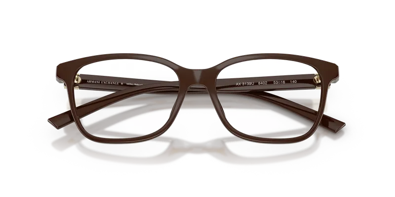 แว่นสายตา Armani Exchange AX3139U-8402 น้ำตาลเข้มประกาย ระยะใกล้ด้านหน้า