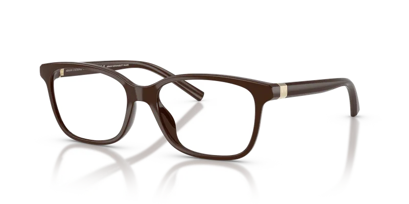 แว่นสายตา Armani Exchange AX3139U-8402 น้ำตาลเข้มประกาย ทรงสี่เหลี่ยมจัตุรัส (Square) ฉีด มุมสามส่วน