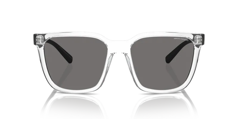 แว่นกันแดด Armani Exchange AX4108SF-823581 คริสตัลประกาย เลนส์เทาเข้มโพลาไรซ์ มุมหน้า