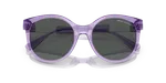 แว่นกันแดด Armani Exchange AX4120S-823687 Shiny Transparent Purple Dark Grey แว่นกันแดด Armani Exchange AX4120S-823687 ม่วงโปร่งใสประกาย ภาพใกล้หน้ากรอบและเลนส์เทาเข้ม