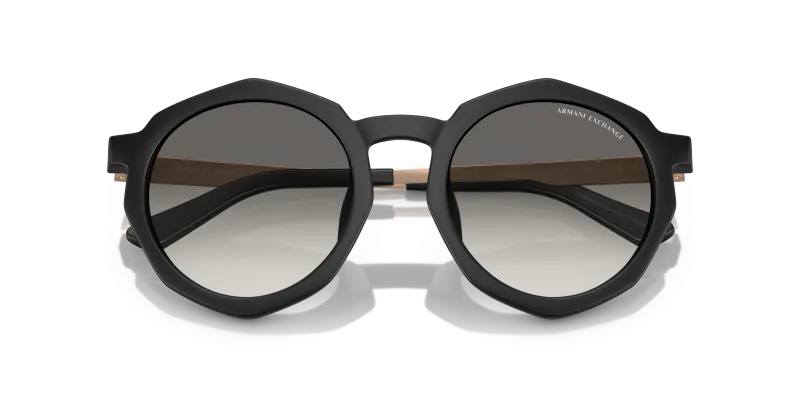 แว่นกันแดด Armani Exchange AX4132SU-815811 close-up ด้านหน้า ผิวสีดำด้าน