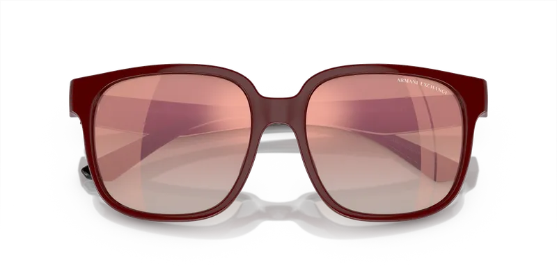 แว่นกันแดด Armani Exchange AX4136SU-82986F บอร์โดประกาย ระยะใกล้ด้านหน้า