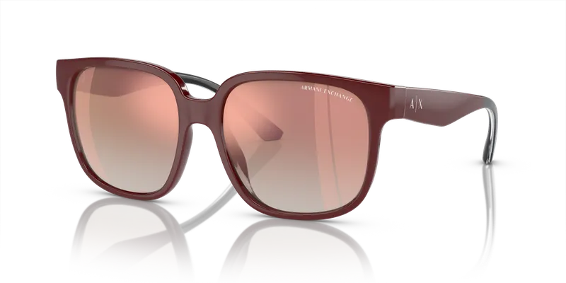 แว่นกันแดด Armani Exchange AX4136SU-82986F บอร์โดประกาย ทรงสี่เหลี่ยมจัตุรัส (Square) ฉีด มุมสามส่วน