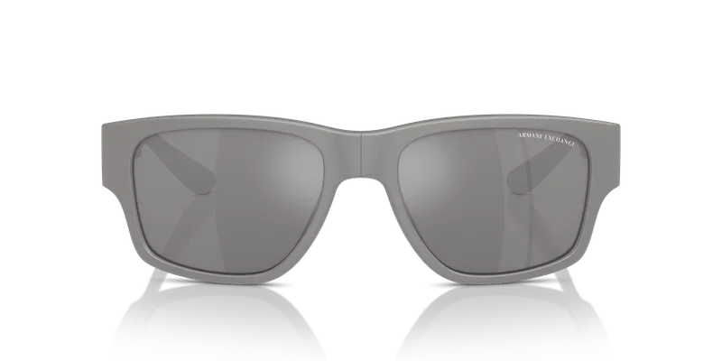 แว่นกันแดด Armani Exchange AX4141SU-81806G เทาด้าน เลนส์เทาปรอทเงิน ด้านหน้า