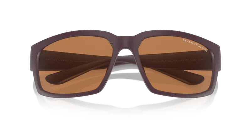 แว่นกันแดด Armani Exchange AX4142SU-834773 Matte Bordeaux ระยะใกล้ด้านหน้า