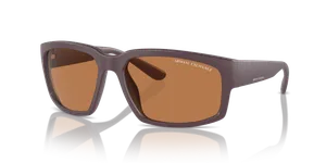 แว่นกันแดด Armani Exchange AX4142SU-834773 Matte Bordeaux ทรงสี่เหลี่ยม (Rectangle) ฉีด มุมสามส่วน