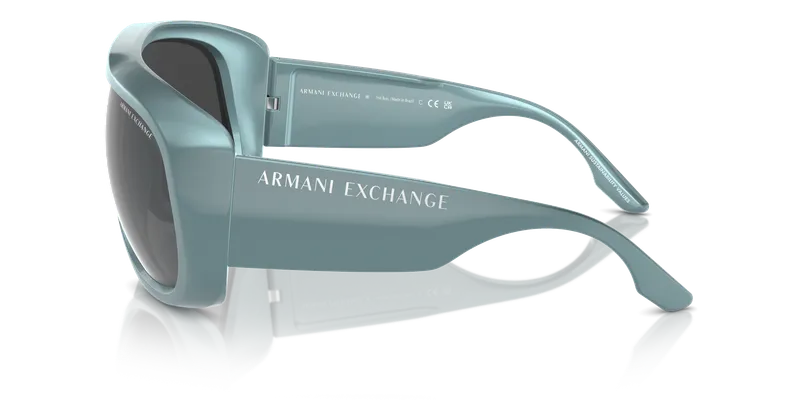 แว่นกันแดด Armani Exchange AX4143SU-83526G มุมข้าง ขาแว่นMetalized Light Blue/Grey
