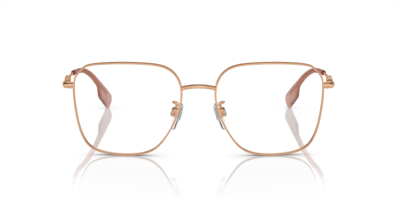 แว่นสายตา Burberry BE1382D-1337 ด้านหน้า กรอบโลหะสีชมพูผิวขัดเงา