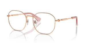 แว่นสายตา Burberry BE1387D-1337 มุมเฉียง โลหะโรสโกลด์ทรงเรขาคณิตเต็มขอบ สำหรับผู้ชาย