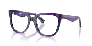 แว่นสายตา Burberry BE2415F-4113 มุมเฉียง Check Violet ทรงสี่เหลี่ยมจัตุรัส สำหรับผู้หญิง