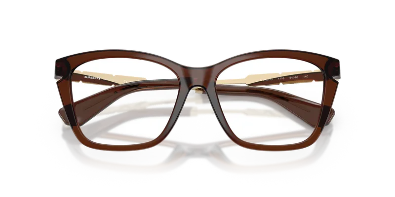 แว่นสายตา Burberry BE2427U-4116 น้ำตาลผิวขัดเงา รายละเอียดหน้ากรอบตาแมว