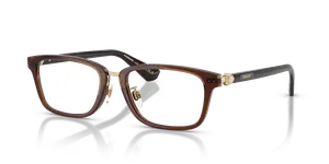 แว่นสายตา Burberry BE2437D-4116 น้ำตาล ทรงสี่เหลี่ยม (Rectangle) ฉีด มุมสามส่วน