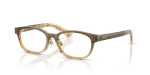 แว่นสายตา Burberry BE2447D-4201 สีเบจเช็ค ทรงวงรี (Oval) อะซิเตท มุมสามส่วน