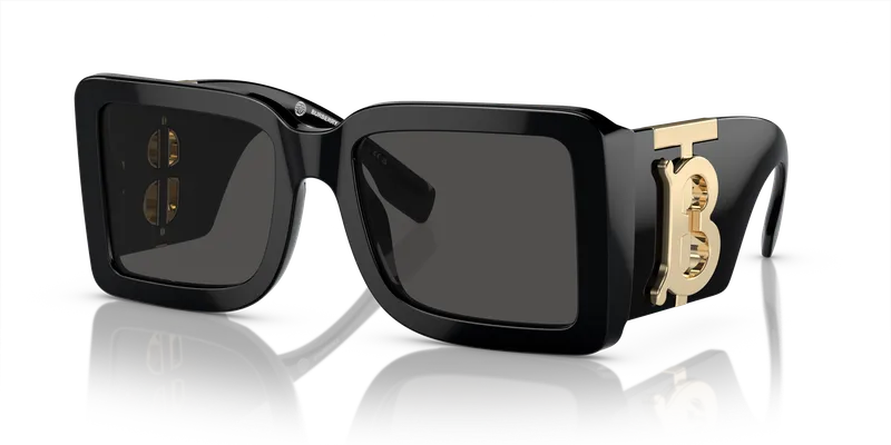 แว่นกันแดด Burberry BE4406U-300187 Black Dark Grey แว่นกันแดด Burberry BE4406U-300187 มุมเฉียง ทรงสี่เหลี่ยมจัตุรัสดำประกาย เลนส์เทาเข้ม สำหรับผู้หญิง