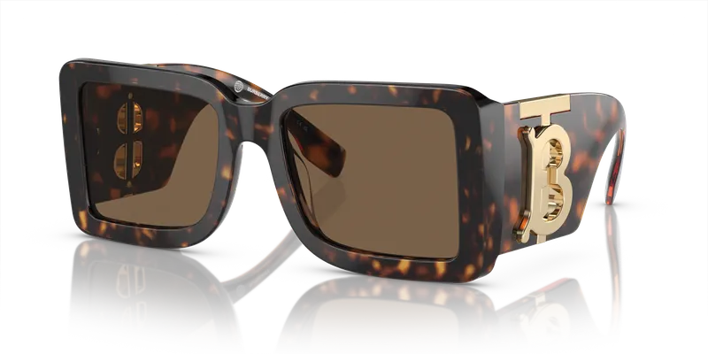 แว่นกันแดด Burberry BE4406U-300273 Dark Havana Dark Brown แว่นกันแดด Burberry BE4406U-300273 มุมเฉียง ฮาวานาเข้มทรงสี่เหลี่ยม เลนส์น้ำตาลเข้ม สำหรับผู้หญิง